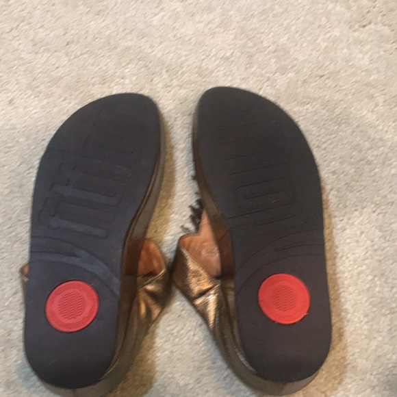 FitFlop Cha Cha Bronze/Brown Slip OnThong Sandals-Size 8 - Picture 7 of 8
